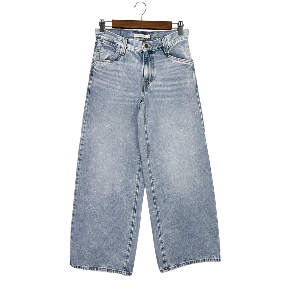 Levis '94 Baggy Wide Leg Jeans Womens 26x29.5 Light Blue Denim Mid Rise - Picture 2 of 8